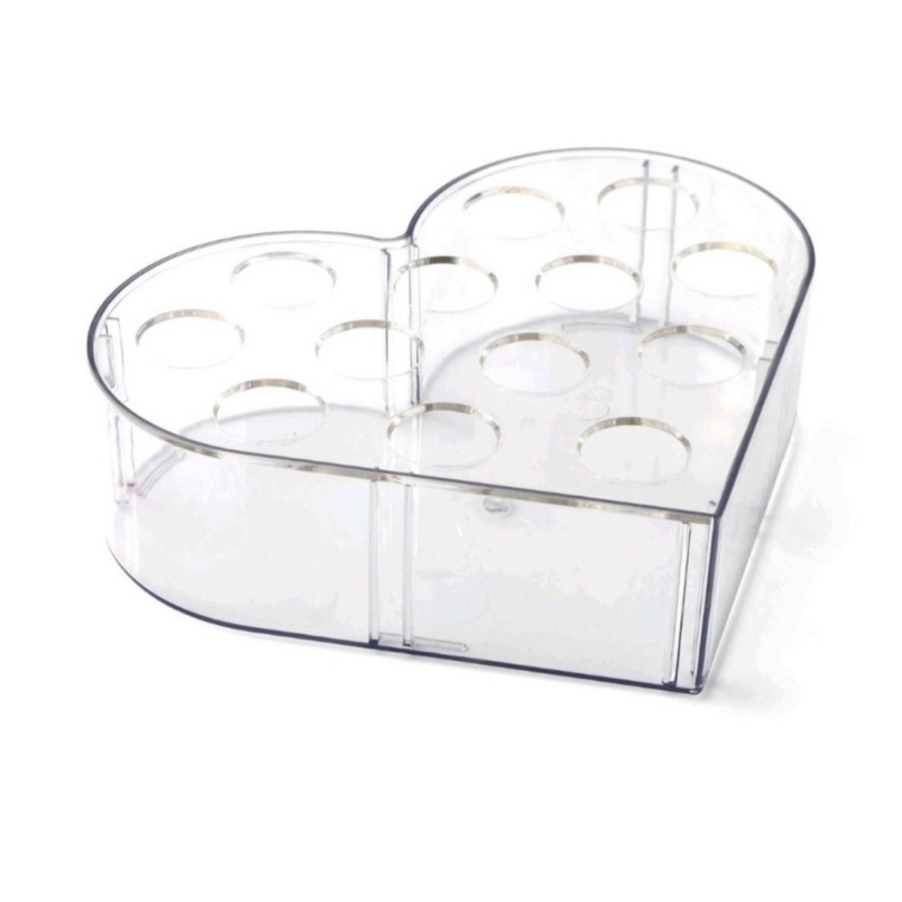 Target Bullseye 🎯 Playground Valentines Heart Shaped Vase W/ Lid Acrylic 2025